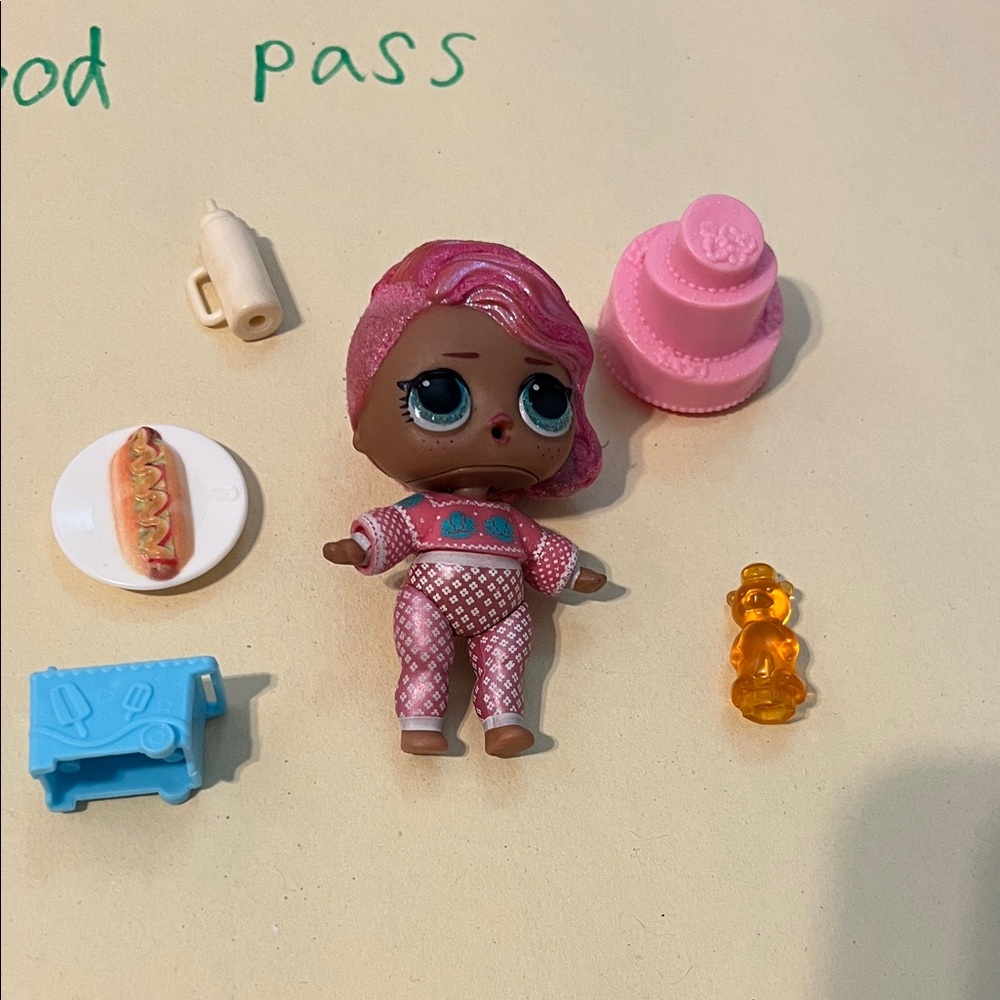 Pink and Brown Doll Playset